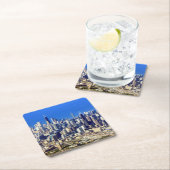 湖と都心のシカゴの空中写真 スクエアペーパーコースター (インサイチュ)