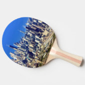 湖と都心のシカゴの空中写真 卓球ラケット (横)