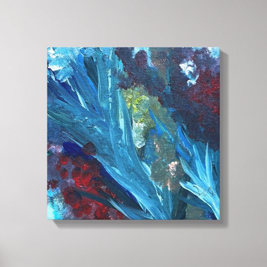 湖と雑草14x14" キャンバスプリント (正面)