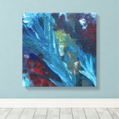 湖と雑草14x14" キャンバスプリント (インサイチュ (ウッドフロア))