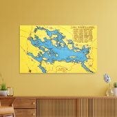 湖と高速道路のロードマップ キャンバスプリント (インサイチュ (リビング))