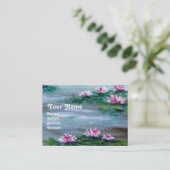 湖と《植物》スイレン 名刺 (スタンド正面)