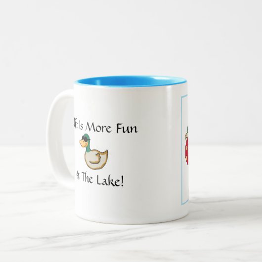 湖にいるほうがいい!マグ ツートーンマグカップ (正面左)