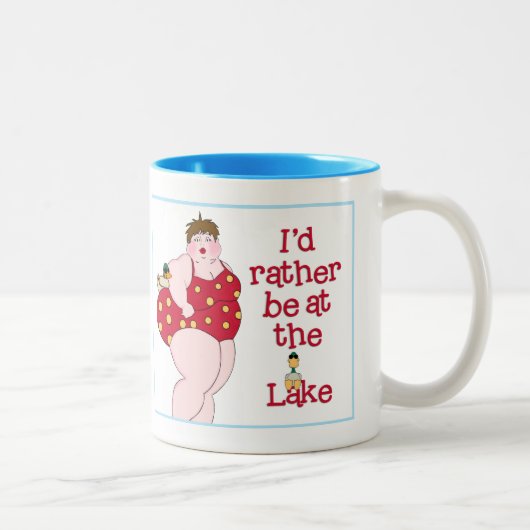 湖にいるほうがいい!マグ ツートーンマグカップ (右)