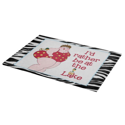 「湖にいるほうがましだ」 カッティングボード (角)