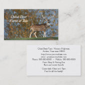 湖による斑点を付けられたchitalシカの雄鹿 名刺 (正面/裏面)
