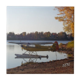 湖による水上飛行機 タイル