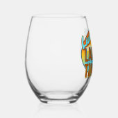 湖に住む時間の茎のないワイングラス ステムなしワイングラス (右)