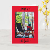 **湖に住む**クリスマスは特別です カード (黄色い花)