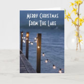 **湖に住む**クリスマスは特別 カード (黄色い花)