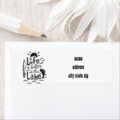 **湖に住**差出人住所ラベル ラベル (インサイチュ)