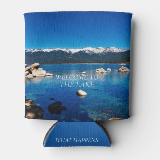 湖に何が起こるか湖に留まるへようこそ 缶クーラー (正面)