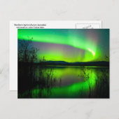 湖に映るオーロラ ポストカード (正面/裏面)