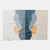 湖に映る青い山 キッチンタオル (横)