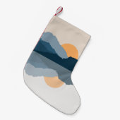 湖に映る青い山 スモールクリスマスストッキング (正面 (吊り時))