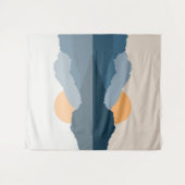 湖に映る青い山 タペストリー (正面(横))