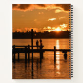 湖に沈む夕日を眺める ノートブック (裏面)
