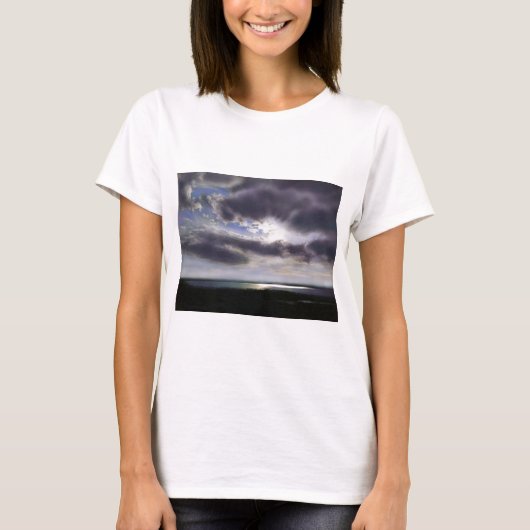 湖に沈む夕日 Tシャツ (正面)