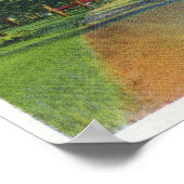 湖に沿った景色 ポスター (角)