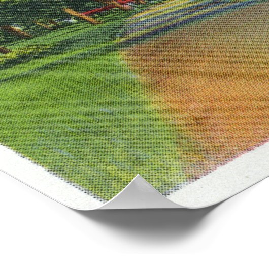 湖に沿った景色 ポスター (角)