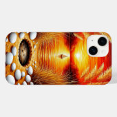 湖に浮かぶ帆船の日の入り Case-Mate iPhoneケース (裏面 (横))