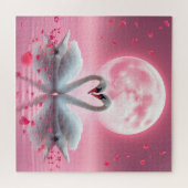 湖に浮かぶ白鳥 ジグソーパズル (横)