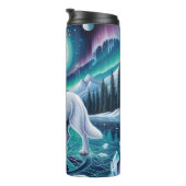 湖に浮かぶ神秘的な凍ってい狼 タンブラー (回転右)