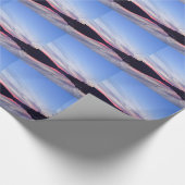 湖に浮かぶ美しい荒野の夕日の写真 ラッピングペーパー (角)