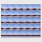 湖に浮かぶ美しい荒野の夕日の写真 ラッピングペーパー (フラット)