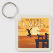 湖に飛び込む キーホルダー (正面)