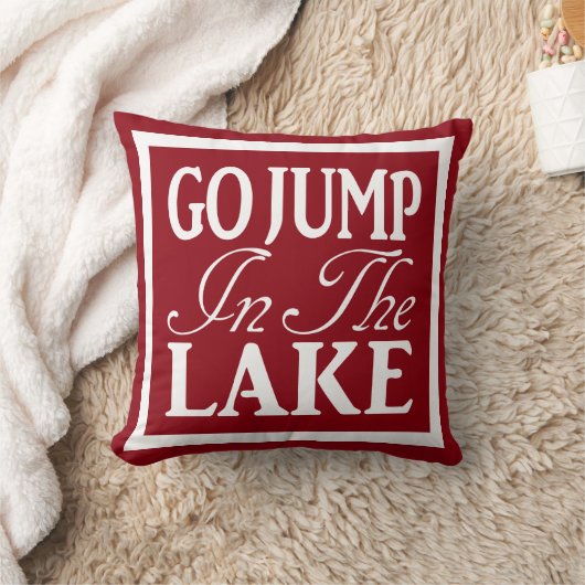 湖に飛び込む クッション (ブランケット)