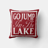 湖に飛び込む クッション (裏面)