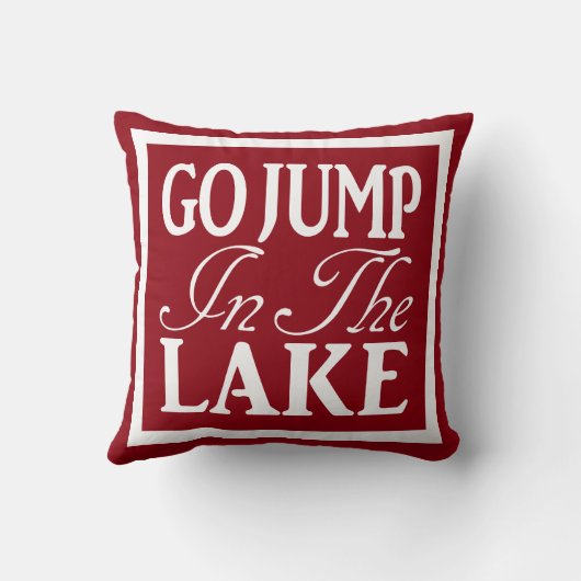 湖に飛び込む クッション (裏面)