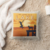 湖に飛び込む クッション (ブランケット)