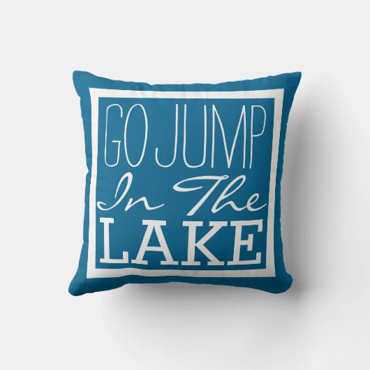 湖に飛び込む クッション (裏面)