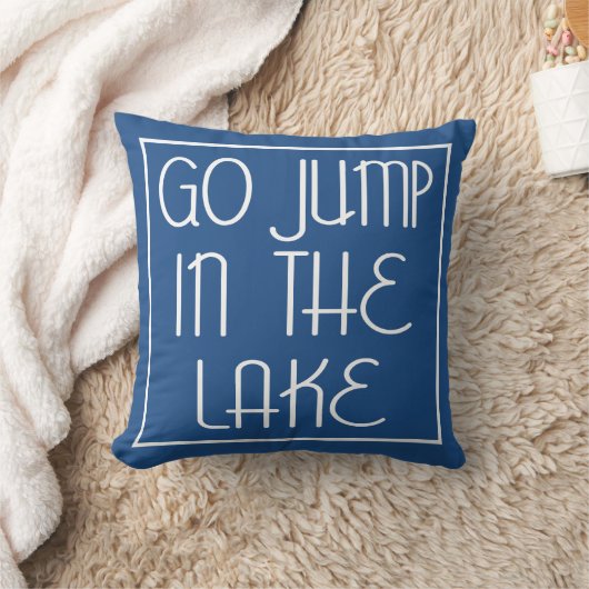 湖に飛び込む クッション (ブランケット)