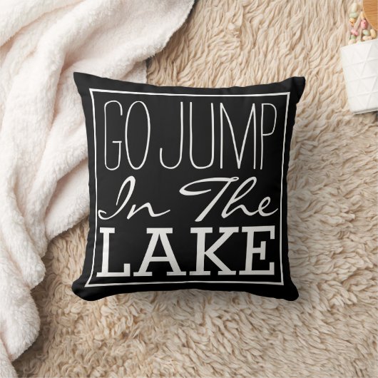 湖に飛び込む クッション (ブランケット)