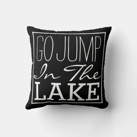 湖に飛び込む クッション (裏面)