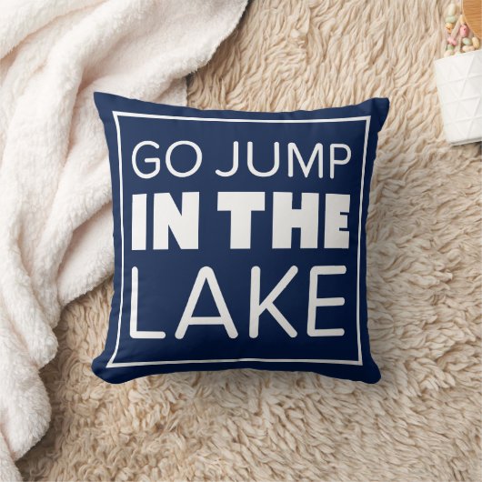 湖に飛び込む クッション (ブランケット)