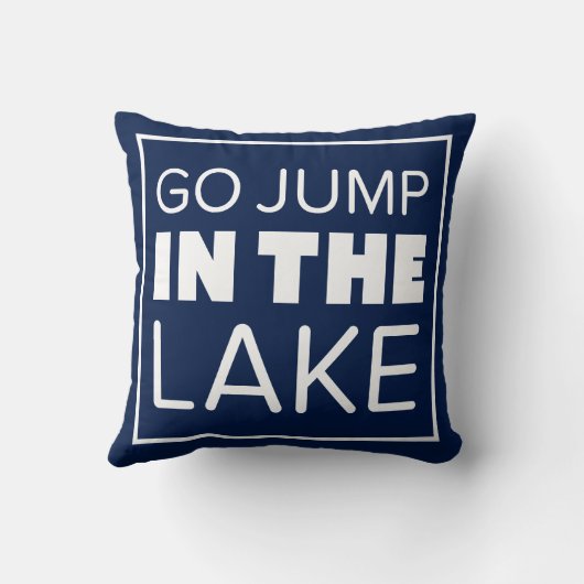 湖に飛び込む クッション (裏面)