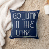 湖に飛び込む クッション (ブランケット)