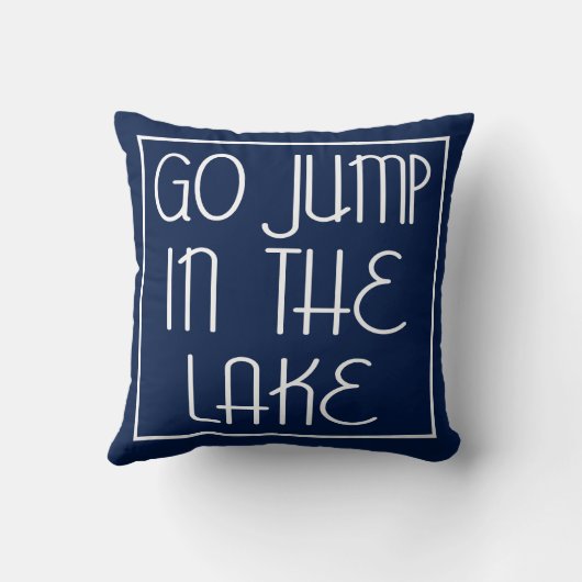 湖に飛び込む クッション (裏面)