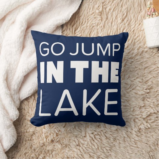 湖に飛び込む クッション (ブランケット)