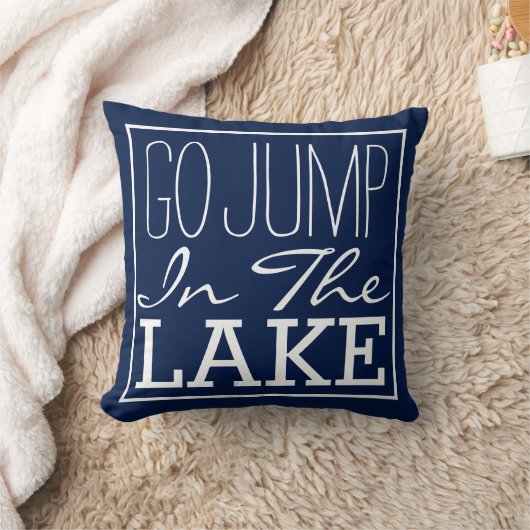 湖に飛び込む クッション (ブランケット)