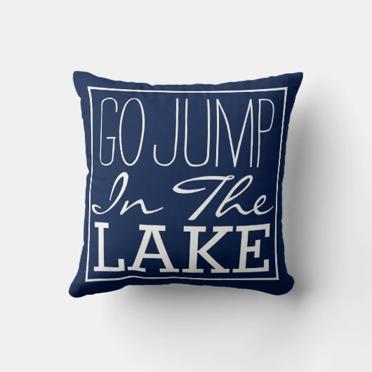 湖に飛び込む クッション (裏面)