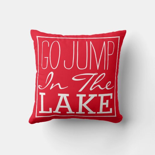 湖に飛び込む クッション (裏面)