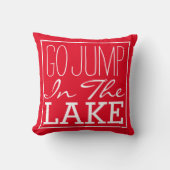 湖に飛び込む クッション (正面)