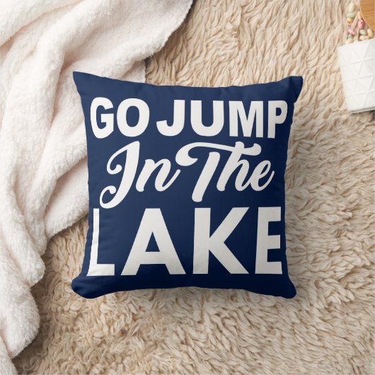 湖に飛び込む クッション (ブランケット)