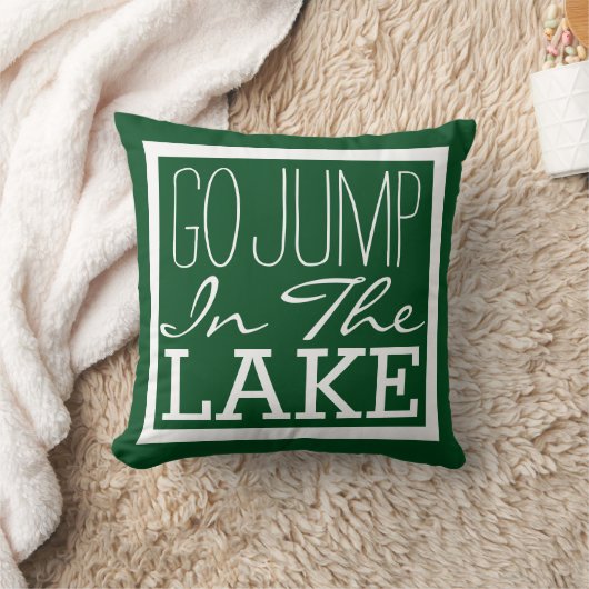 湖に飛び込む クッション (ブランケット)