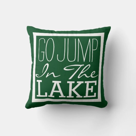 湖に飛び込む クッション (裏面)